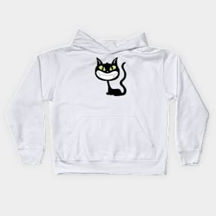 Smiling Black Cat Kids Hoodie